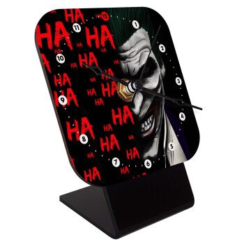 Joker hahaha, Επιτραπέζιο ρολόι ξύλινο με δείκτες (10cm)