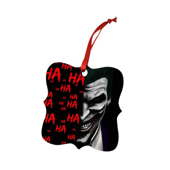 Joker hahaha, Christmas ornament polygon wooden 7.5cm