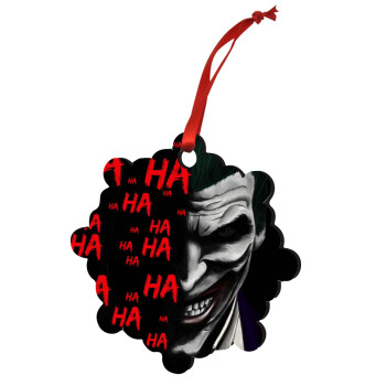 Joker hahaha, Στολίδι Χριστουγεννιάτικο στολίδι snowflake ξύλινο 7.5cm