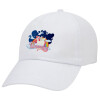 Adult Baseball Cap White 5-panel (POLYESTER, ADULT, UNISEX, ONE SIZE)