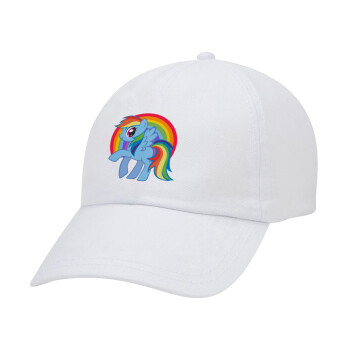 My Little Pony, Adult Baseball Cap White 5-panel (POLYESTER, ADULT, UNISEX, ONE SIZE)