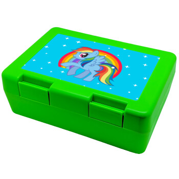 My Little Pony, Children's cookie container GREEN 185x128x65mm (BPA free plastic)