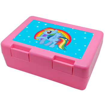 My Little Pony, Παιδικό δοχείο κολατσιού ΡΟΖ 185x128x65mm (BPA free πλαστικό)