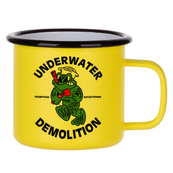 Underwater Demolition, Metallic enamel MATT Yellow cup 360ml