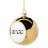 Golden Christmas tree ball ornament 8cm