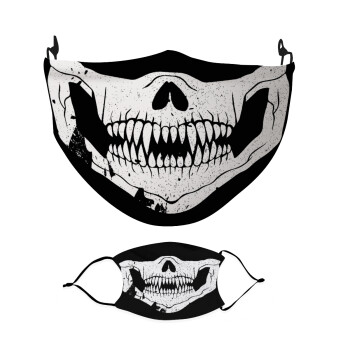 Σκελετός Skull κρανίο Dracula, Μάσκα υφασμάτινη Ενηλίκων πολλαπλών στρώσεων με υποδοχή φίλτρου