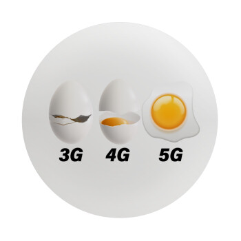 3G > 4G > 5G, Mousepad Round 20cm