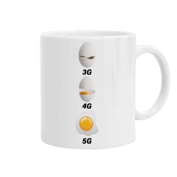 3G > 4G > 5G, Ceramic coffee mug, 330ml (1pcs)