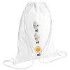 Backpack pouch GYMBAG white (28x40cm)