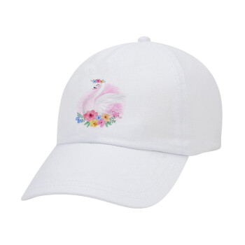 White swan, Adult Baseball Cap White 5-panel (POLYESTER, ADULT, UNISEX, ONE SIZE)