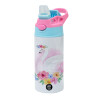 Children's hot water bottle, stainless steel, with safety straw, Pink/BlueCiel (360ml) BPA FREE