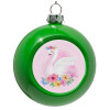 Green Christmas tree ornament bauble 8cm