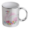 Mug ceramic, silver mirror, 330ml