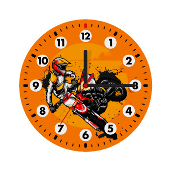 Motocross, Ρολόι τοίχου ξύλινο (20cm)