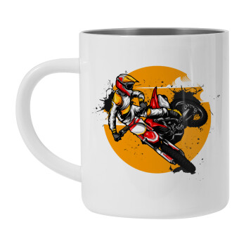 Motocross, Mug Stainless steel double wall 450ml