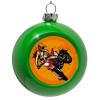 Green Christmas tree ornament bauble 8cm