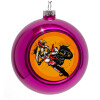 Purple Christmas tree ornament bauble 8cm