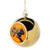 Golden Christmas tree ball ornament 8cm