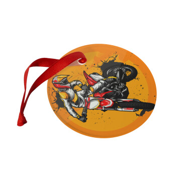 Motocross, Christmas ornament glass 9cm