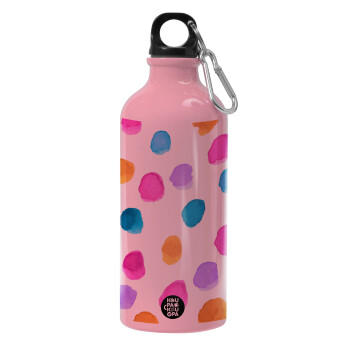 Watercolor dots, Water bottle 600ml