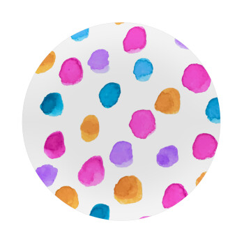 Watercolor dots, Mousepad Round 20cm