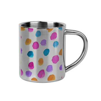Watercolor dots, Mug Stainless steel double wall 300ml