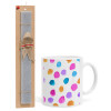 Easter Set, Ceramic Cup (330ml) & Easter aromatic flat candle (30cm) (GRAY)