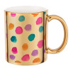 Mug ceramic, gold mirror, 330ml