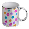 Mug ceramic, silver mirror, 330ml