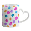 Mug heart handle, ceramic, 330ml