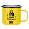 Metallic enamel MATT Yellow cup 360ml