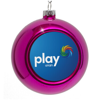 Play by ΟΠΑΠ, Purple Christmas tree ornament bauble 8cm