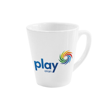 Play by ΟΠΑΠ, Κούπα κωνική Latte Λευκή, κεραμική, 300ml