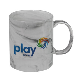 Play by ΟΠΑΠ, Mug ceramic marble style, 330ml