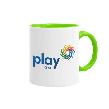 Play by ΟΠΑΠ, Mug colored light green, ceramic, 330ml