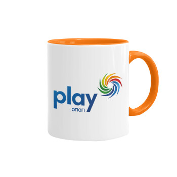 Play by ΟΠΑΠ, Mug colored orange, ceramic, 330ml