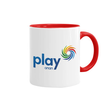 Play by ΟΠΑΠ, Mug colored red, ceramic, 330ml