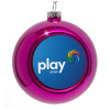 Purple Christmas tree ornament bauble 8cm