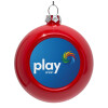 Red Christmas tree ornament bauble 8cm