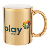 Mug ceramic, gold mirror, 330ml