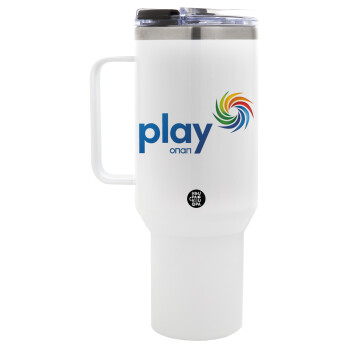 Play by ΟΠΑΠ, Mega Stainless steel Tumbler with lid, double wall 1,2L