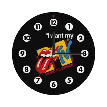 I want my MTV, Wooden wall clock (20cm)