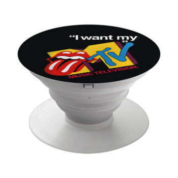 I want my MTV, Phone Holders Stand  White Hand-held Mobile Phone Holder