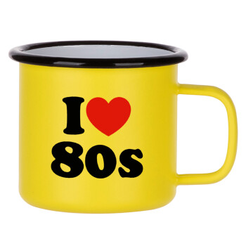 I Love 80s, Metallic enamel MATT Yellow cup 360ml