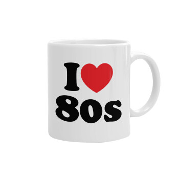 I Love 80s, Ceramic coffee mug, 330ml (1pcs)