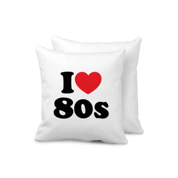 I Love 80s, Μαξιλάρι καναπέ 40x40cm περιέχεται το  γέμισμα