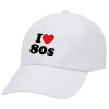 Adult Baseball Cap White 5-panel (POLYESTER, ADULT, UNISEX, ONE SIZE)