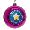 Purple Christmas tree ornament bauble 8cm