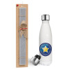 Easter candle, metallic white thermos bottle (500ml) & aromatic flat candle (30cm) (GRAY)