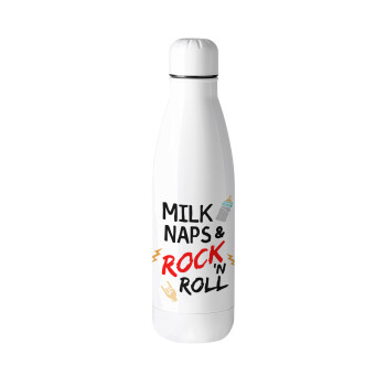 milk naps and Rock n' Roll, Metal mug thermos (Stainless steel), 500ml